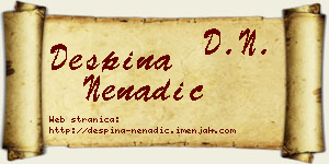 Despina Nenadić vizit kartica